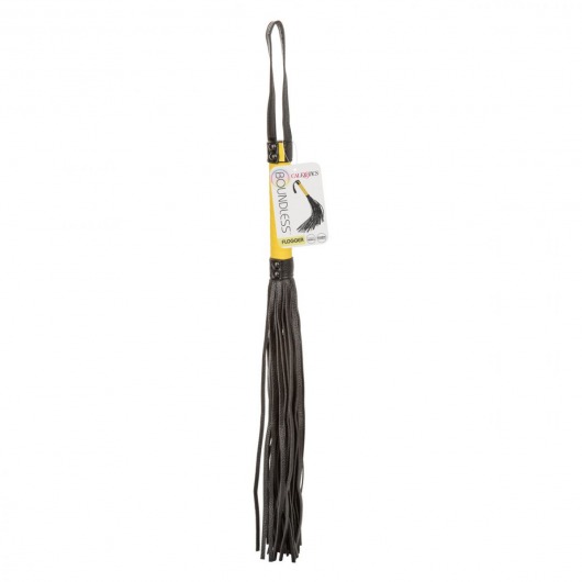 Черная плеть с желтой рукоятью Boundless Flogger - 69,25 см. - California Exotic Novelties - купить с доставкой в Оренбурге