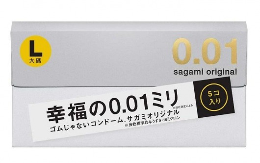 Презервативы Sagami Original 0.02 L-size увеличенного размера - 5 шт. - Sagami - купить с доставкой в Оренбурге