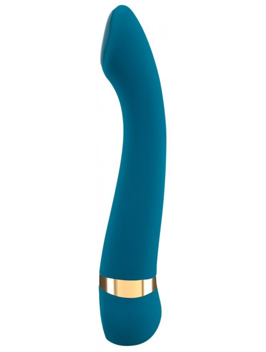 Бирюзовый вибромассажер с температурными режимами Hot n Cold Vibrator - 21,6 см. - Orion