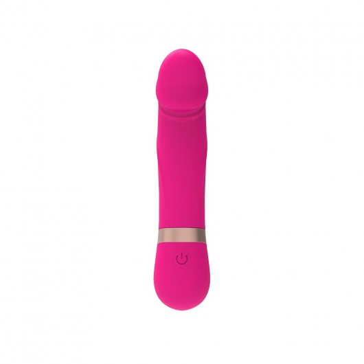 Розовый мини-вибратор с загнутой головкой Dildo Vibe - 11,7 см. - Chisa