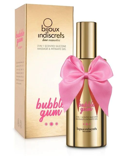 Гель с ароматом жвачки Bubblegum 2-in-1 Scented Silicone Massage And Intimate Gel - 100 мл. - Bijoux Indiscrets - купить с доставкой в Оренбурге