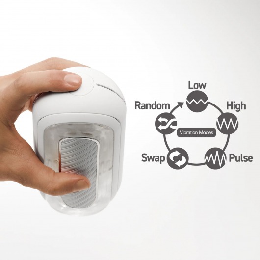 Белый мастурбатор Tenga Flip Zero Gravity с вибрацией - Tenga - в Оренбурге купить с доставкой