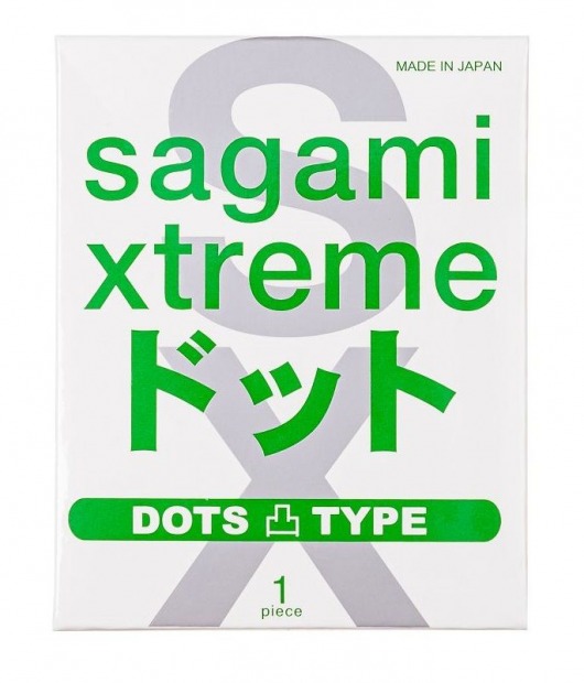 Презерватив Sagami Xtreme Type-E с точками - 1 шт. - Sagami - купить с доставкой в Оренбурге