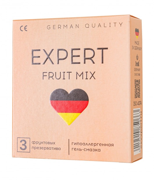 Ароматизированные презервативы EXPERT Fruit Mix - 3 шт. - Expert - купить с доставкой в Оренбурге