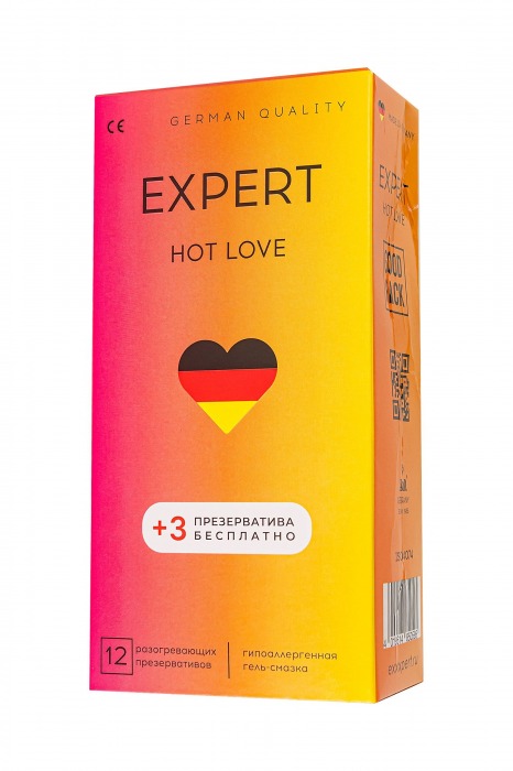 Презервативы EXPERT Hot Love с разогревающим эффектом - 12 шт.(+3 в подарок) - Expert - купить с доставкой в Оренбурге