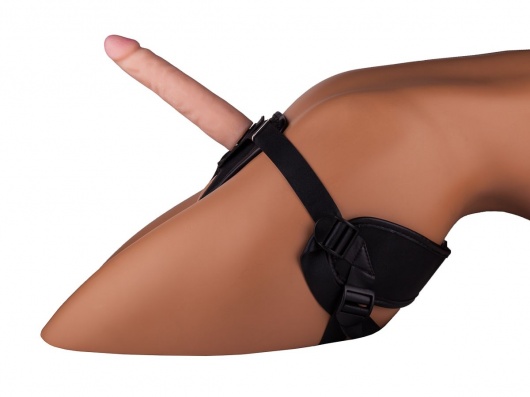 Женский страпон с реалистичной насадкой - 17 см. - LOVETOY (А-Полимер) - купить с доставкой в Оренбурге