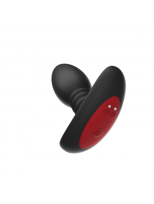 Черная анальная вибропробка Anal Vibrator с пультом ДУ - 13,5 см. - I-MOON