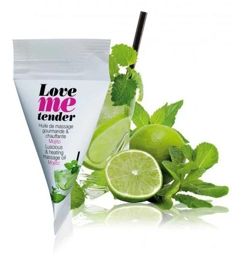 Съедобное согревающее массажное масло Love Me Tender Mojito с ароматом мохито - 10 мл. - Love to Love - купить с доставкой в Оренбурге