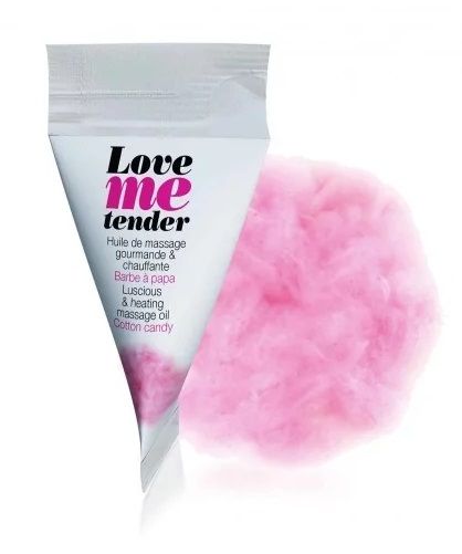Съедобное согревающее массажное масло Love Me Tender Cotton Candy с ароматом сладкой ваты - 10 мл. - Love to Love - купить с доставкой в Оренбурге