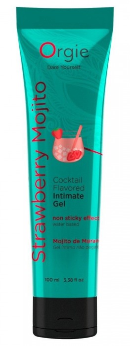 Съедобный интимный гель Orgie Lube Tube Cocktail Strawberry Mojito - 100 мл. - ORGIE - купить с доставкой в Оренбурге