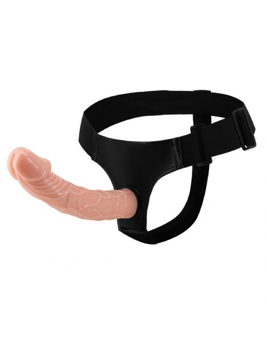 Гладкий фаллоимитатор с крупной головкой на ремешках - 19,7 см. - Baile - купить с доставкой в Оренбурге