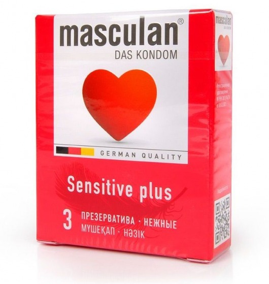 Презервативы Masculan Sensitive plus - 3 шт. - Masculan - купить с доставкой в Оренбурге