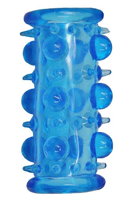 Голубая насадка с шипами и шишечками LUST CLUSTER - Dream Toys - в Оренбурге купить с доставкой