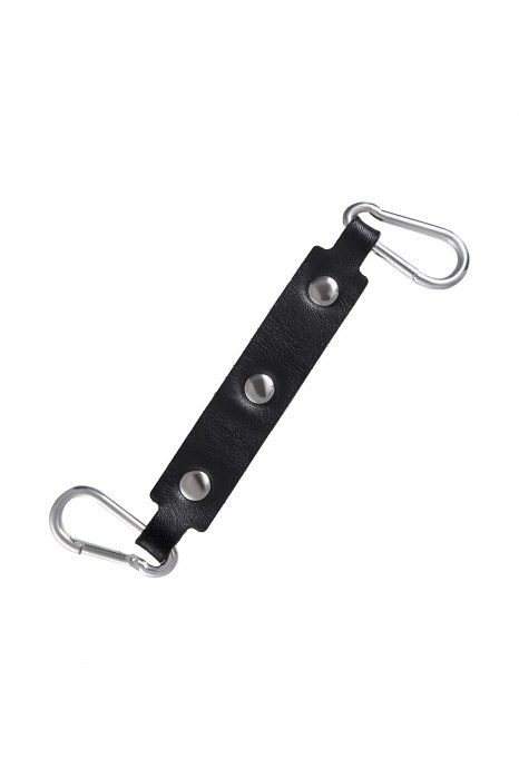 Черные кожаные однослойные оковы с контрастной строчкой - Pecado - купить с доставкой в Оренбурге