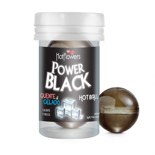 Интимный гель Power Black Hot Ball с охлаждающе-разогревающим эффектом (2 шарика по 3 гр.) - HotFlowers - купить с доставкой в Оренбурге