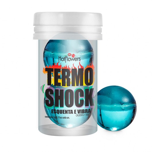 Интимный гель Termo Shock Hot Ball с разогревающе-покалывающим эффектом (2 шарика по 3 гр.) - HotFlowers - купить с доставкой в Оренбурге