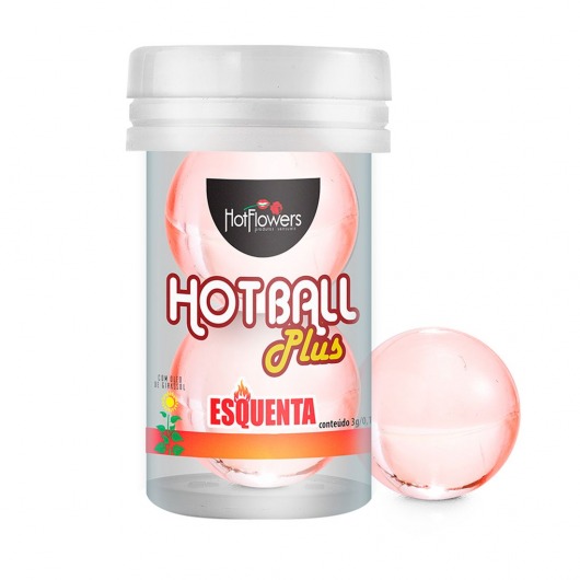 Лубрикант на масляной основе Hot Ball Plus с разогревающим эффектом (2 шарика по 3 гр.) - HotFlowers - купить с доставкой в Оренбурге