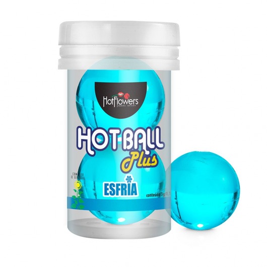 Лубрикант на масляной основе Hot Ball Plus с охлаждающим эффектом (2 шарика по 3 гр.) - HotFlowers - купить с доставкой в Оренбурге