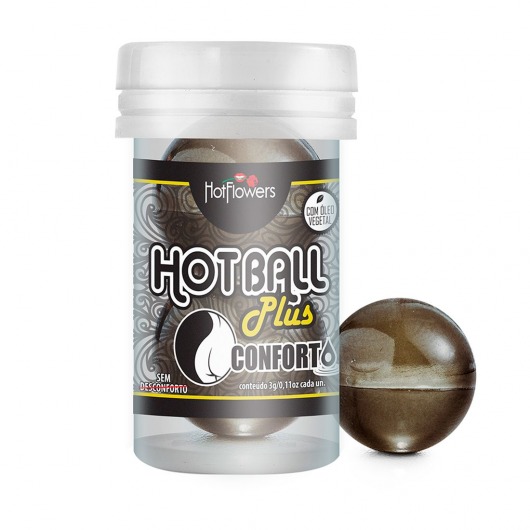 Анальный лубрикант на масляной основе Hot Ball Plus Conforto (2 шарика по 3 гр.) - HotFlowers - купить с доставкой в Оренбурге