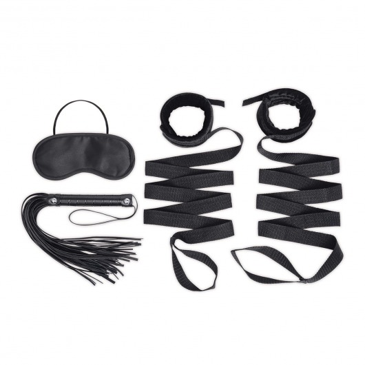 Эротический набор 4PC Bondage Bed Strap   Flogger Kit - Lux Fetish - купить с доставкой в Оренбурге