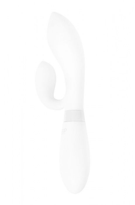Белый вибратор-кролик с независимыми моторчиками Indeep Juna - 21,5 см. - Indeep