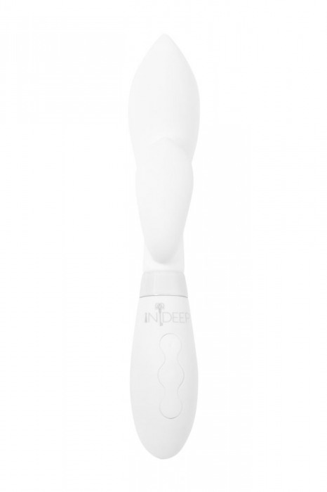 Белый вибратор-кролик с независимыми моторчиками Indeep Juna - 21,5 см. - Indeep