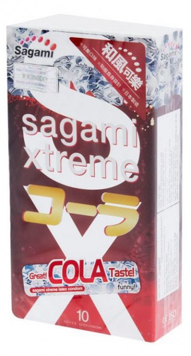 Ароматизированные презервативы Sagami Xtreme COLA - 10 шт. - Sagami - купить с доставкой в Оренбурге