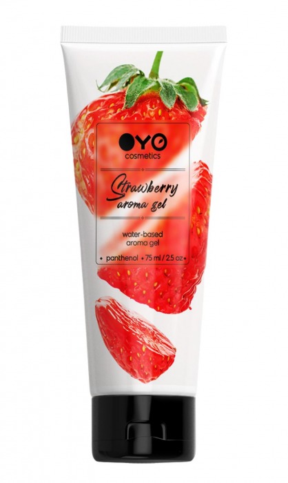 Лубрикант на водной основе OYO Aroma Gel Strawberry с ароматом клубники - 75 мл. - OYO - купить с доставкой в Оренбурге