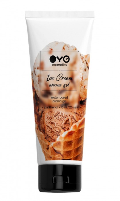 Лубрикант на водной основе OYO Aroma Gel Ice Cream с ароматом пломбира - 75 мл. - OYO - купить с доставкой в Оренбурге