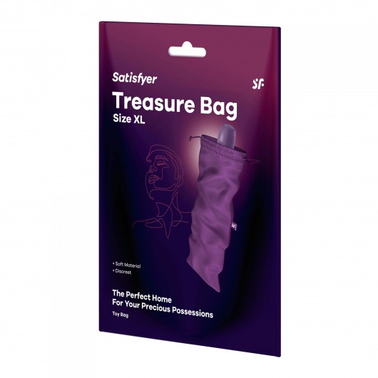 Фиолетовый мешочек для хранения игрушек Treasure Bag XL - Satisfyer - купить с доставкой в Оренбурге