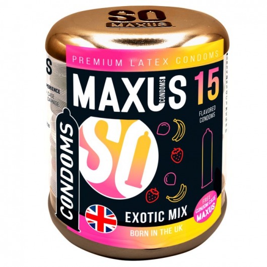 Ароматизированные презервативы Maxus Exotic Mix - 15 шт. - Maxus - купить с доставкой в Оренбурге