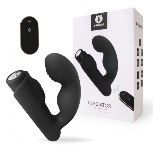 Черный вибромассажер Gladiator - 10,7 см. - S-HANDE - в Оренбурге купить с доставкой