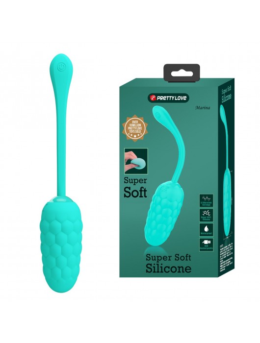 Бирюзовое перезаряжаемое виброяйцо Marina - Baile