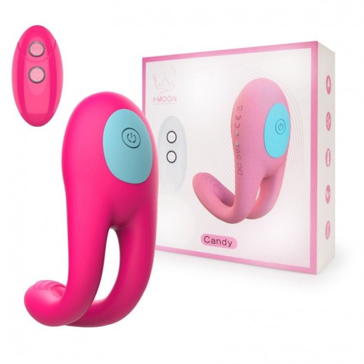 Розовое виброкольцо с пультом ДУ - I-MOON - в Оренбурге купить с доставкой