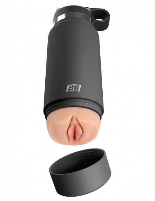 Серый мастурбатор в виде бутылки F*ck Flask - Pipedream - в Оренбурге купить с доставкой
