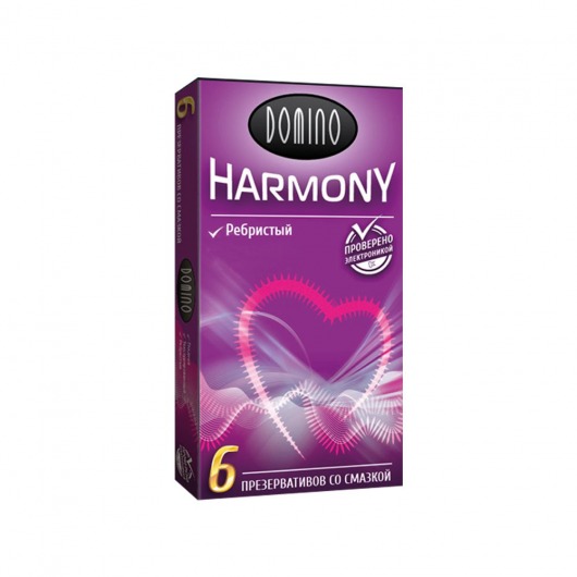 Презервативы с рёбрышками Domino Harmony - 6 шт. - Domino - купить с доставкой в Оренбурге