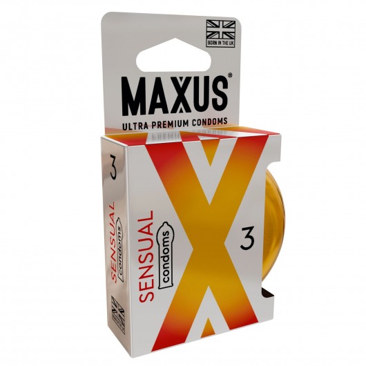 Презервативы анатомической формы Maxus Sensual - 3 шт. - Maxus - купить с доставкой в Оренбурге
