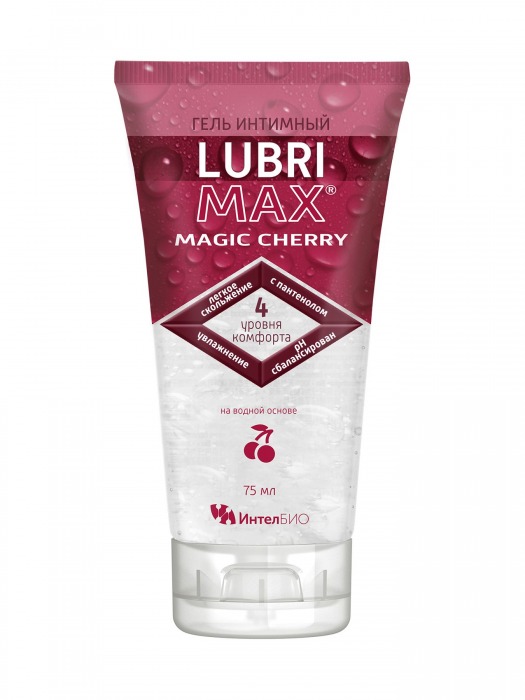 Интимный гель-смазка на водной основе Lubrimax Magic Cherry - 75 мл. - ИнтелБИО - купить с доставкой в Оренбурге