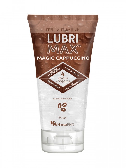 Интимный гель-смазка на водной основе Lubrimax Magic Cappuccino - 75 мл. - ИнтелБИО - купить с доставкой в Оренбурге