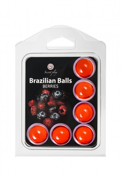 Набор из 6 шариков с массажным маслом Brazilian Balls с ароматом ягод - Secret Play - купить с доставкой в Оренбурге