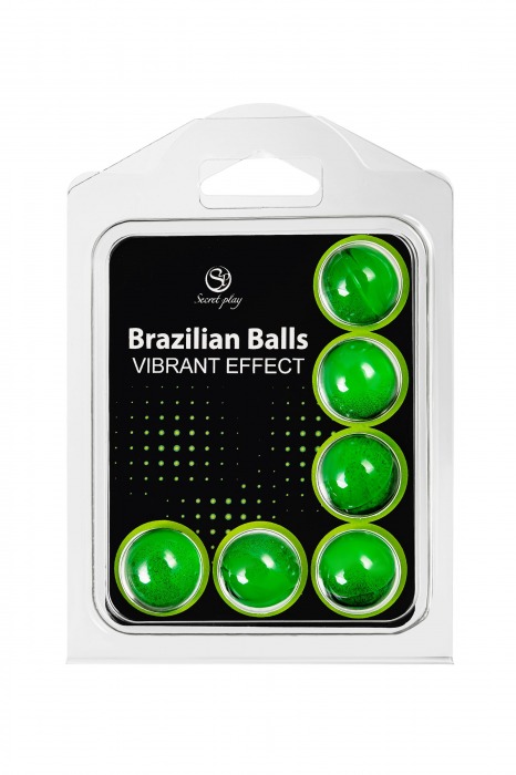 Набор из 6 шариков с массажным маслом Brazilian Balls с эффектом вибрации - Secret Play - купить с доставкой в Оренбурге