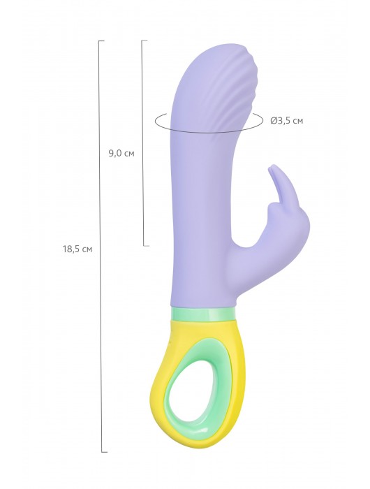 Сиреневый вибратор-кролик Wisteria - 18,5 см. - ToyFa
