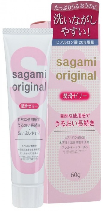 Гель-смазка на водной основе Sagami Original - 60 гр. - Sagami - купить с доставкой в Оренбурге