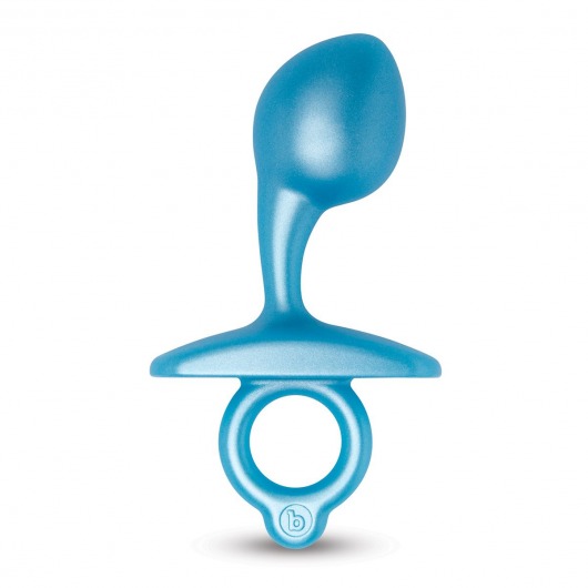 Голубая анальная пробка для массажа простаты Bulb Silicone Prostate Plug - 10,7 см. - b-Vibe - в Оренбурге купить с доставкой