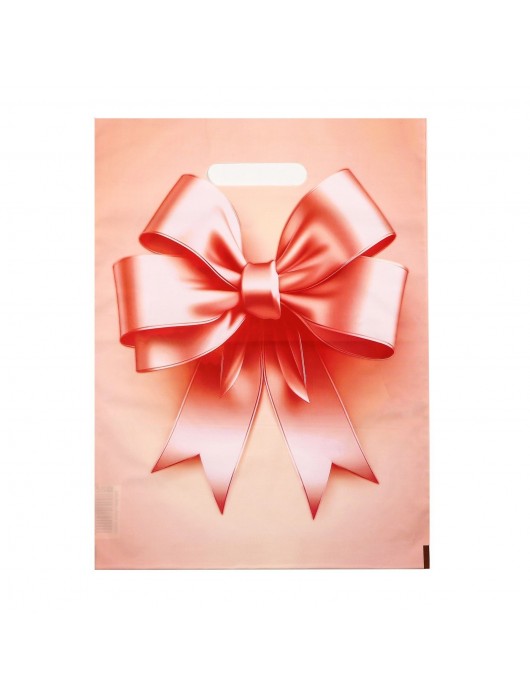 Пакет с принтом в виде банта с вырубной ручкой (30х40 см) - Сима-Ленд - купить с доставкой в Оренбурге