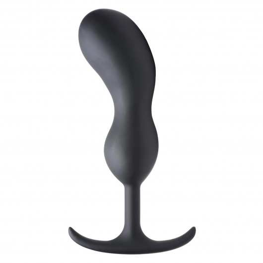 Черный массажер простаты с утяжелителями Premium Silicone Weighted Prostate Plug XL - 20,8 см. - XR Brands - в Оренбурге купить с доставкой