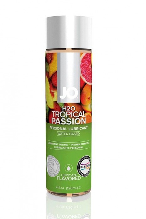 Лубрикант на водной основе с ароматом тропических фруктов JO Flavored Tropical Passion - 120 мл. - System JO - купить с доставкой в Оренбурге