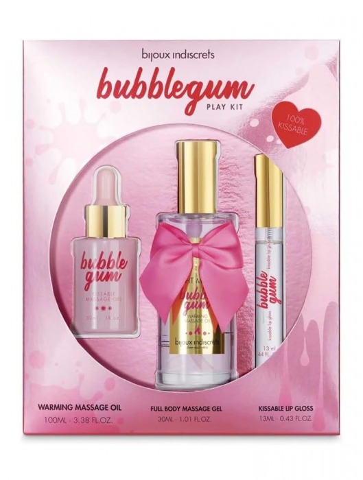 Набор средств для массажа и ласк Bubblegum Play Kit - Bijoux Indiscrets - купить с доставкой в Оренбурге