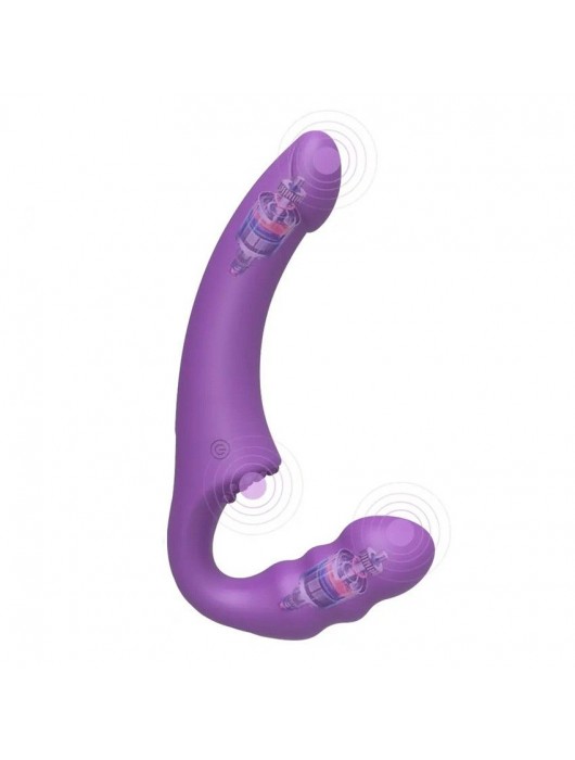 Фиолетовый безремневой страпон Straples Strap-On Dildo - Erokay - купить с доставкой в Оренбурге