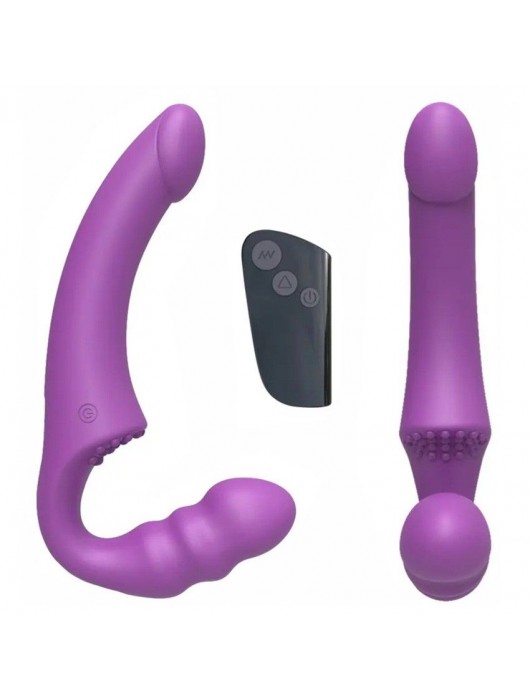 Фиолетовый безремневой страпон Straples Strap-On Dildo - Erokay - купить с доставкой в Оренбурге